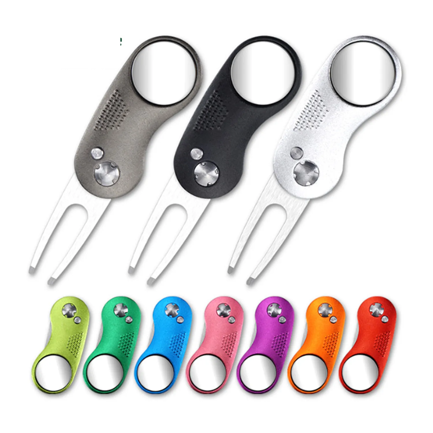 Golf Divot Repair Tool Foldable Stainless Steel Switchblade 1