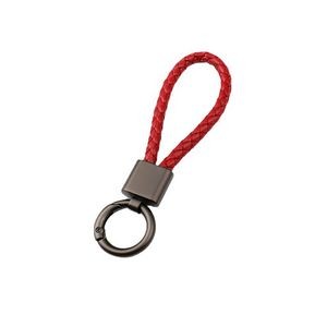 Woven PU Leather Keychain With Metal Buckle 27