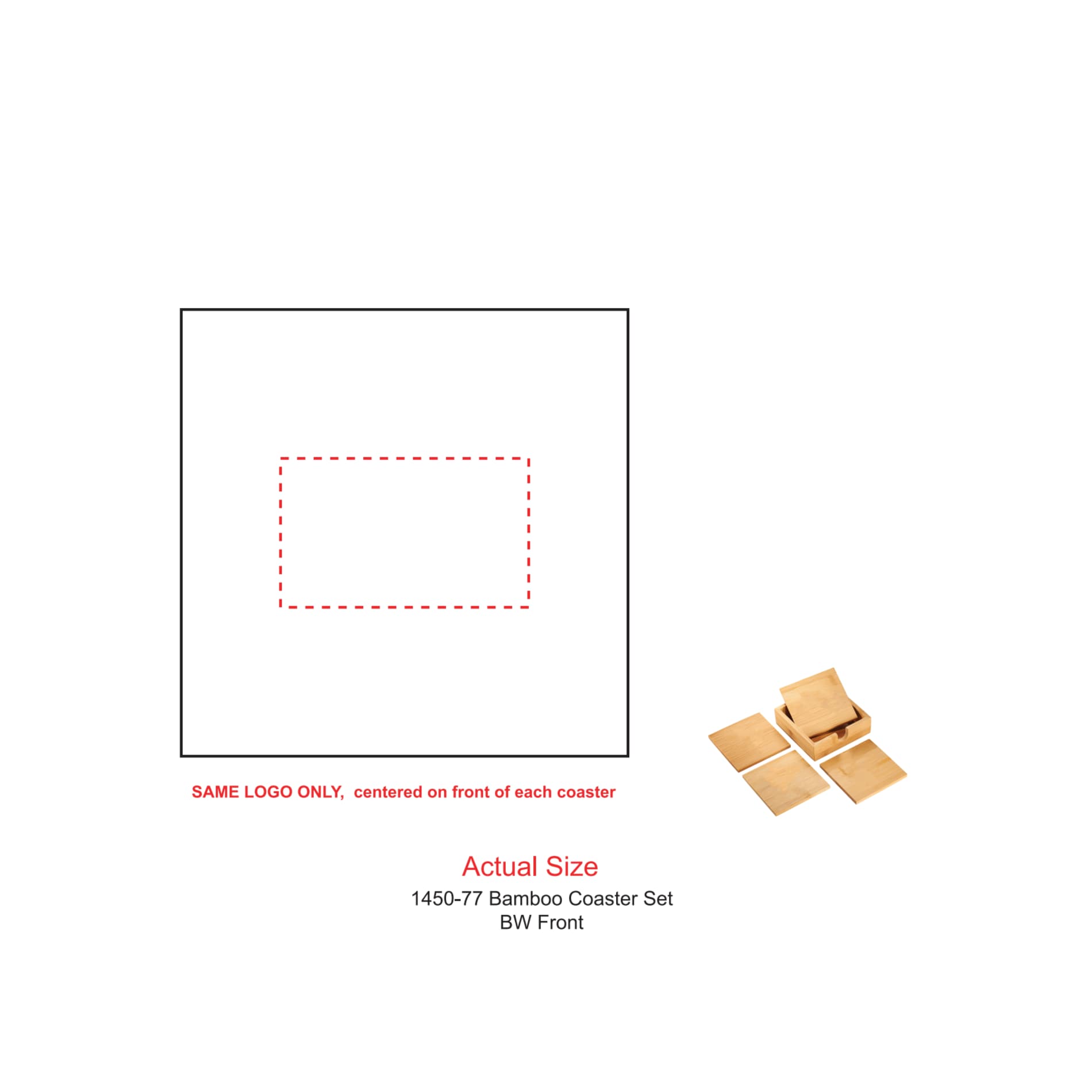 Bamboo Coaster Set 22
