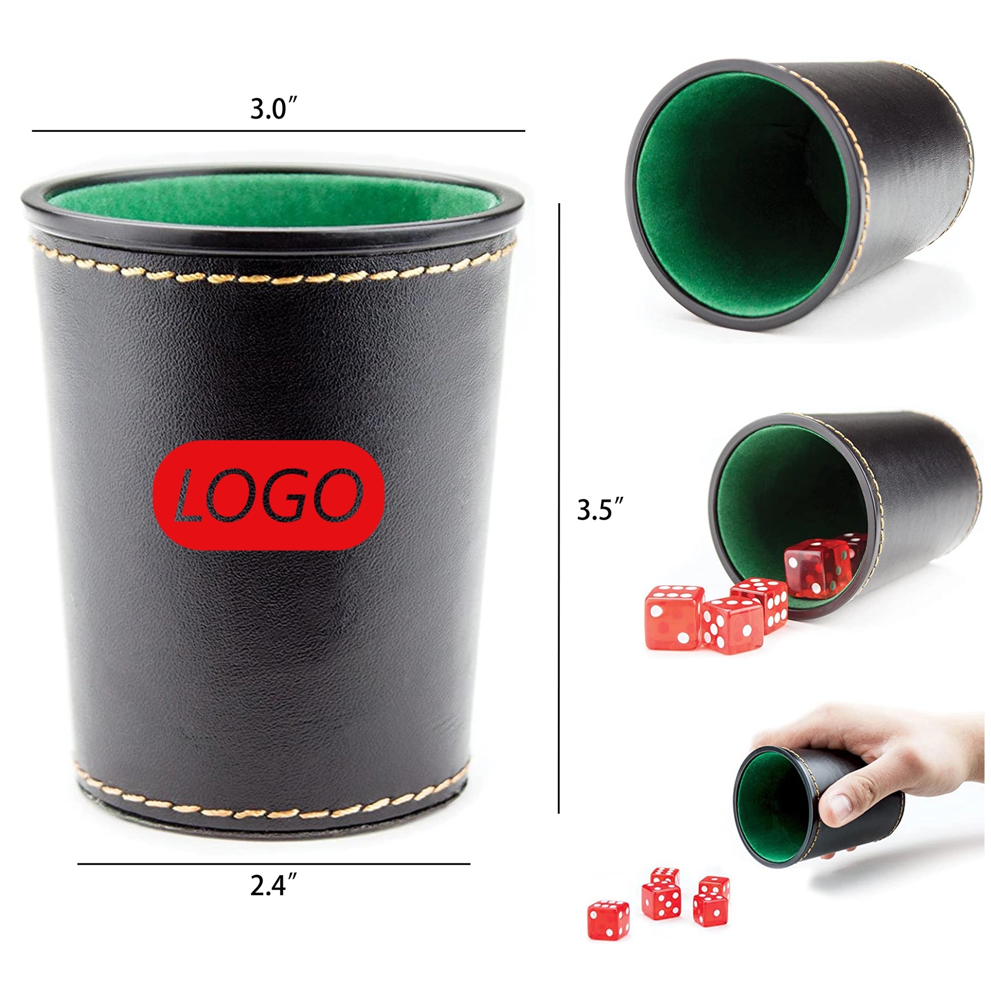 Professional Leather Dice Cups 8
