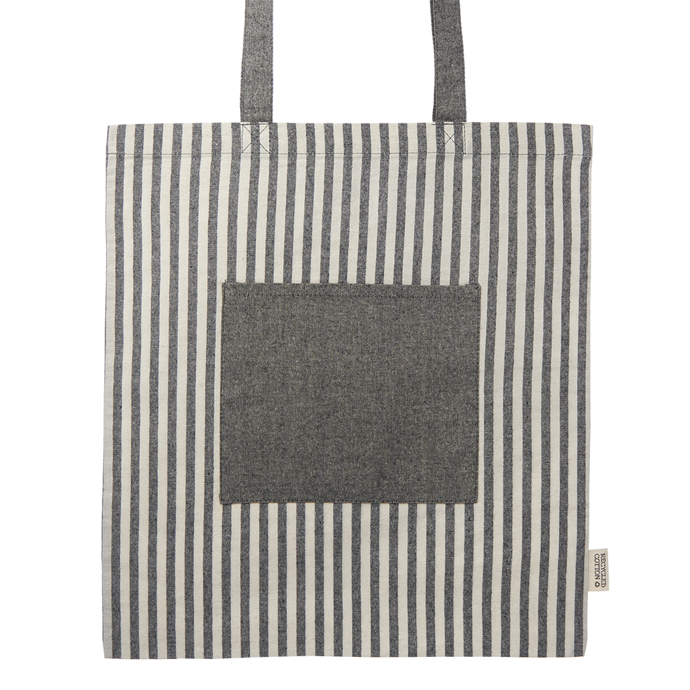 Recycled Striped Cotton Tote Bags 1