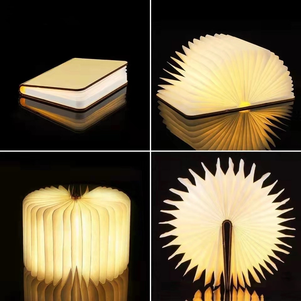 Wooden Folding Book Light 4