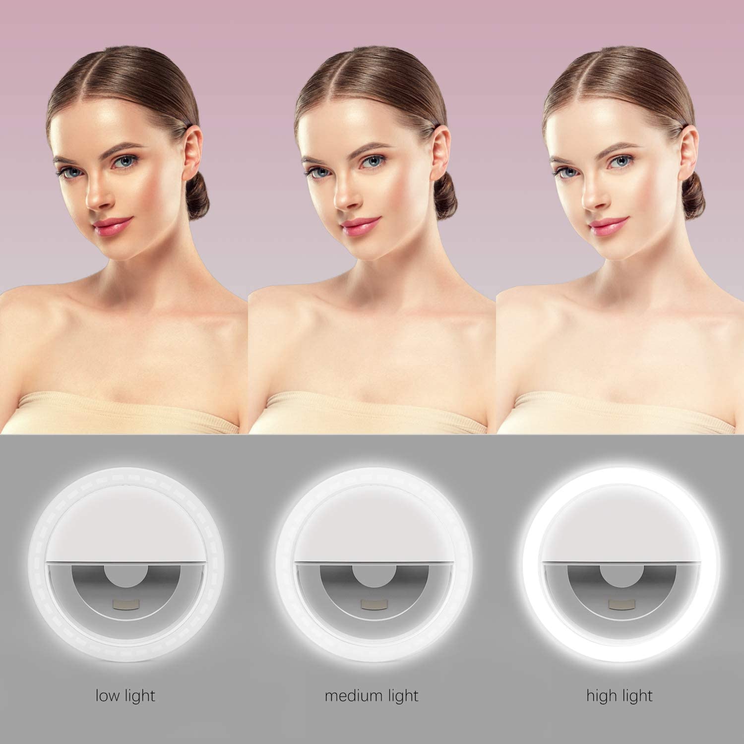 Clip On Ring Light For Selfie And Zoom Video Conference 4
