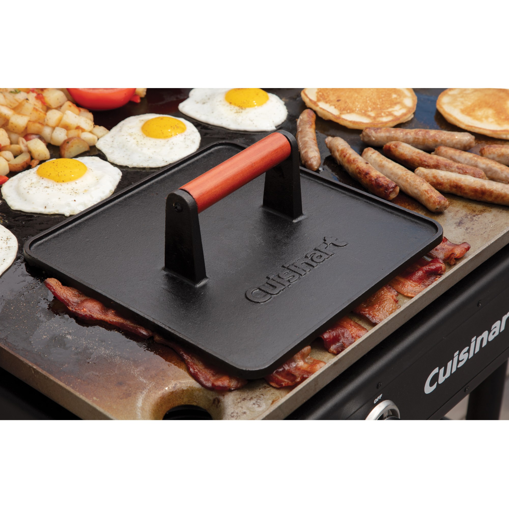 Cuisinart Outdoors™ XL Cast Iron Griddle Press 8