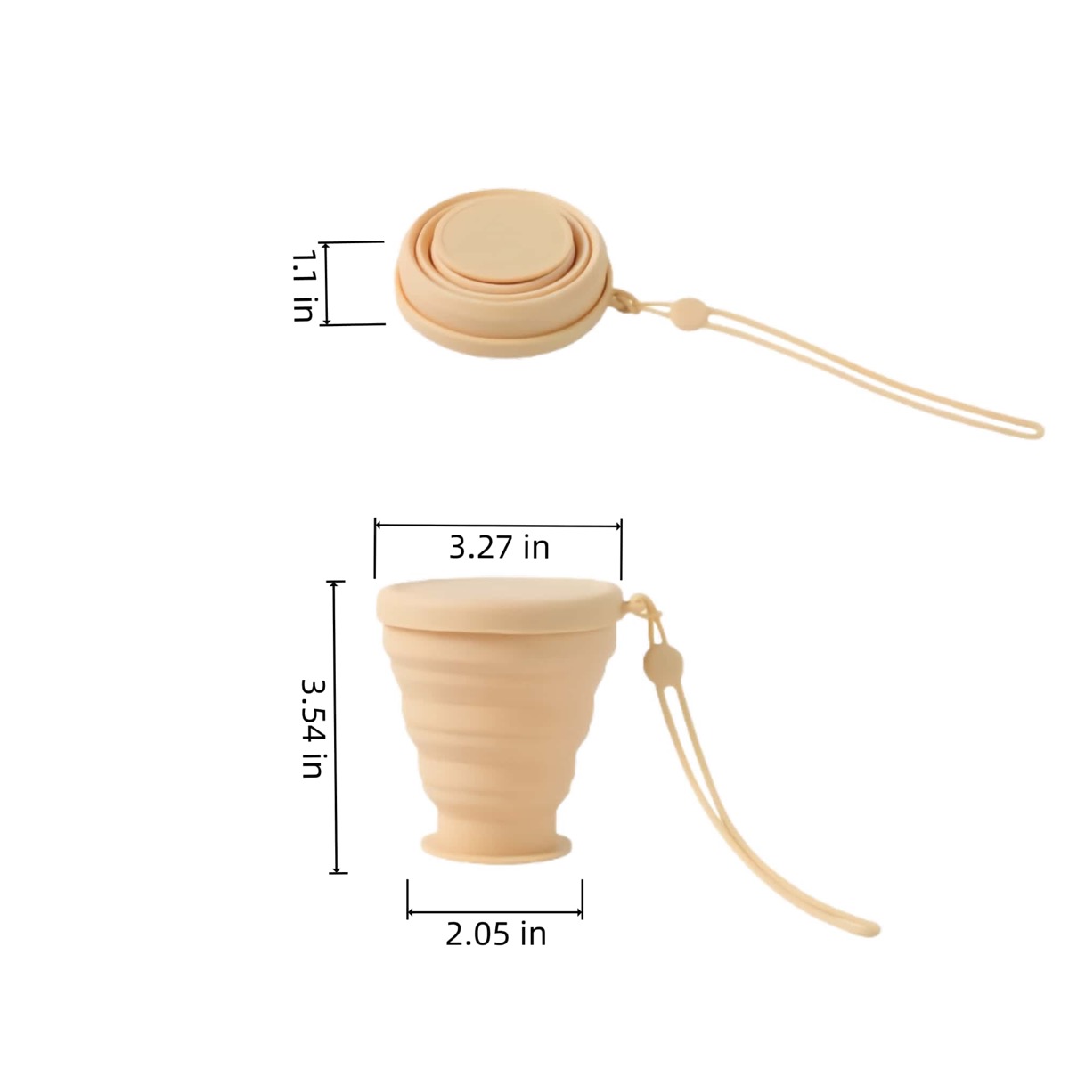 Foldable Portable Outdoor Silicone Water Cup 2