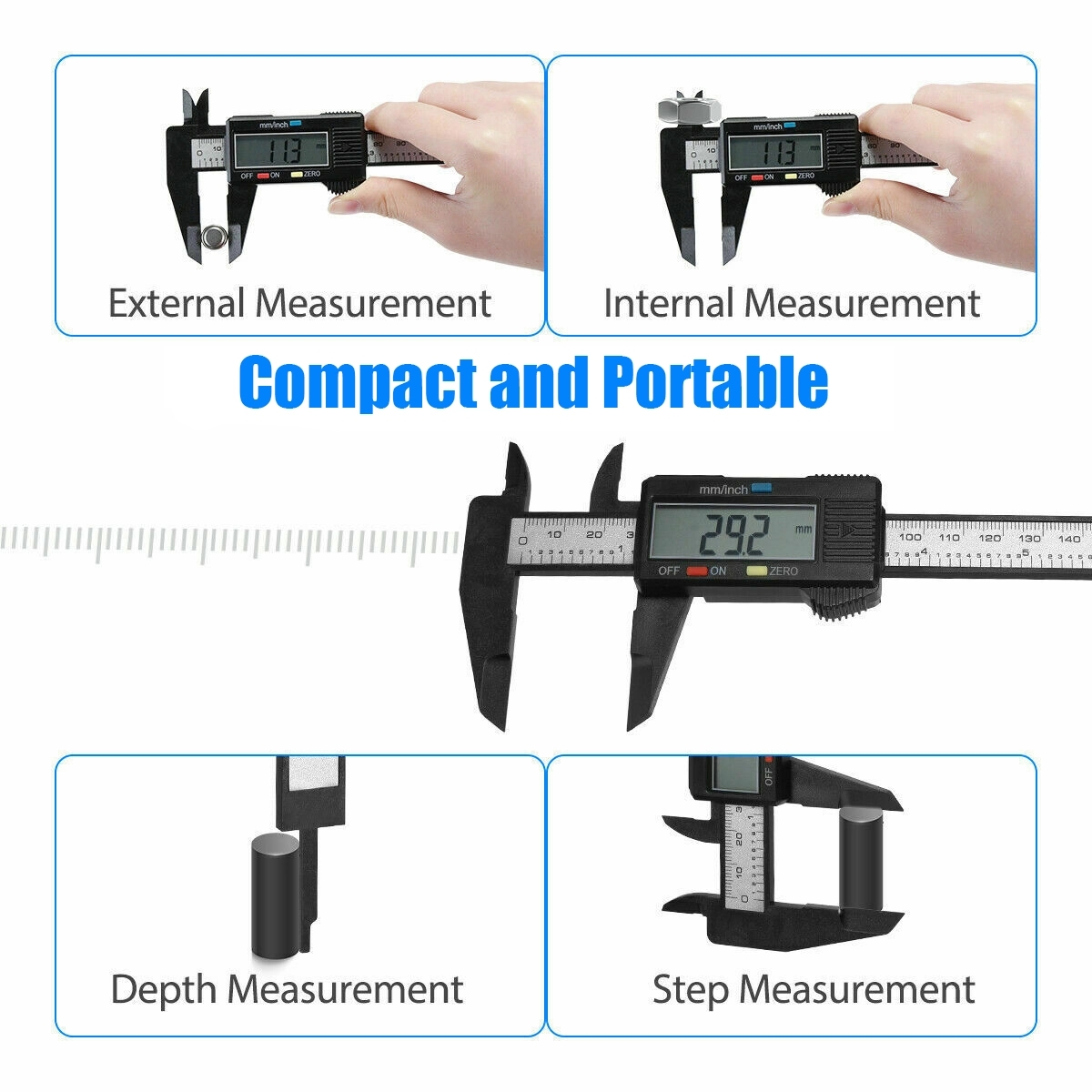 6'' Electronic Digital Display Vernier Caliper 3