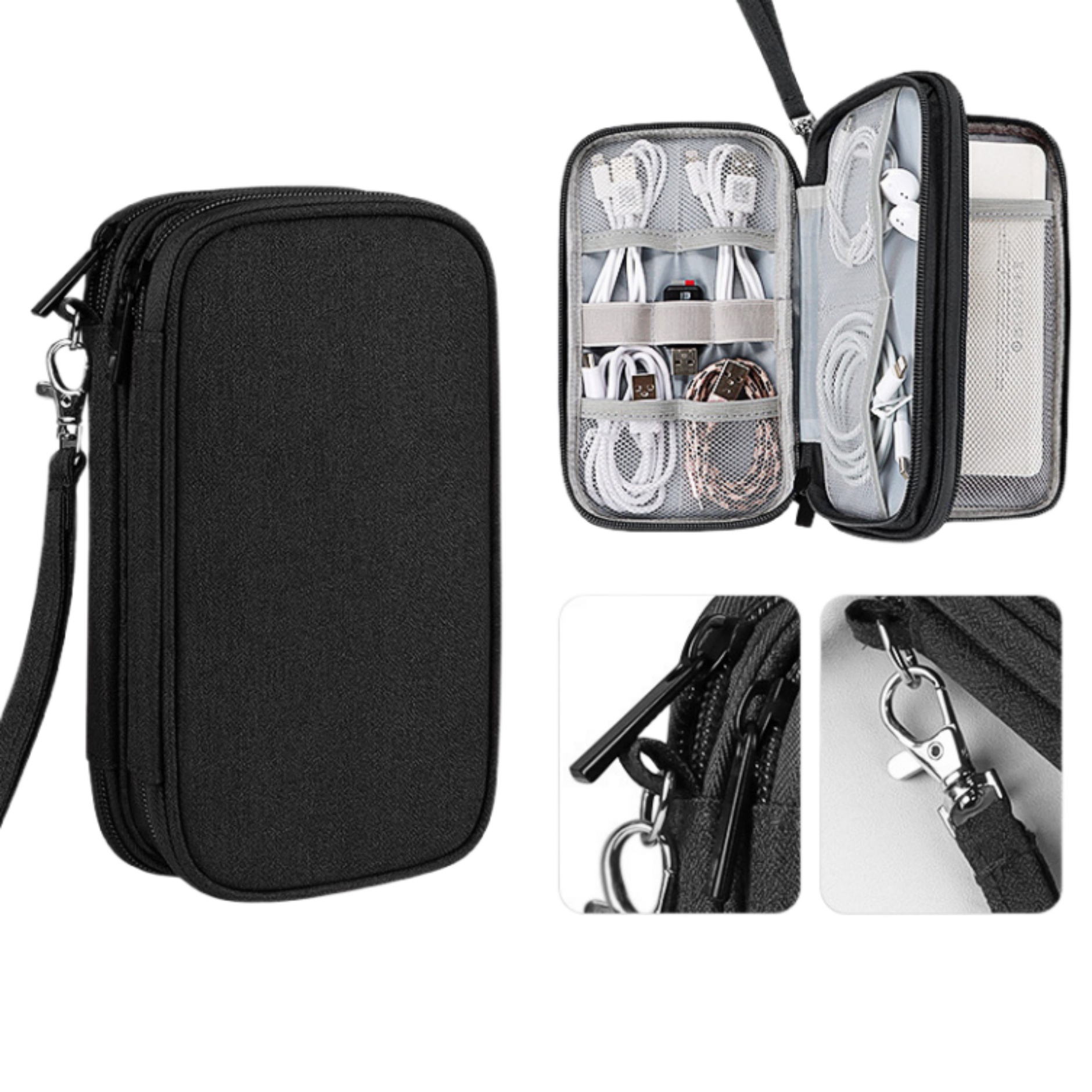 Dual Layers Electronics Tech Organizer Travel Case 2