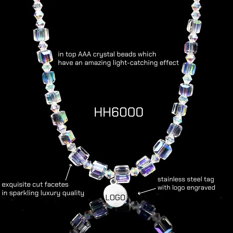 Beaded Crystal Necklace and Bracelet Jewelry Gift Set 5