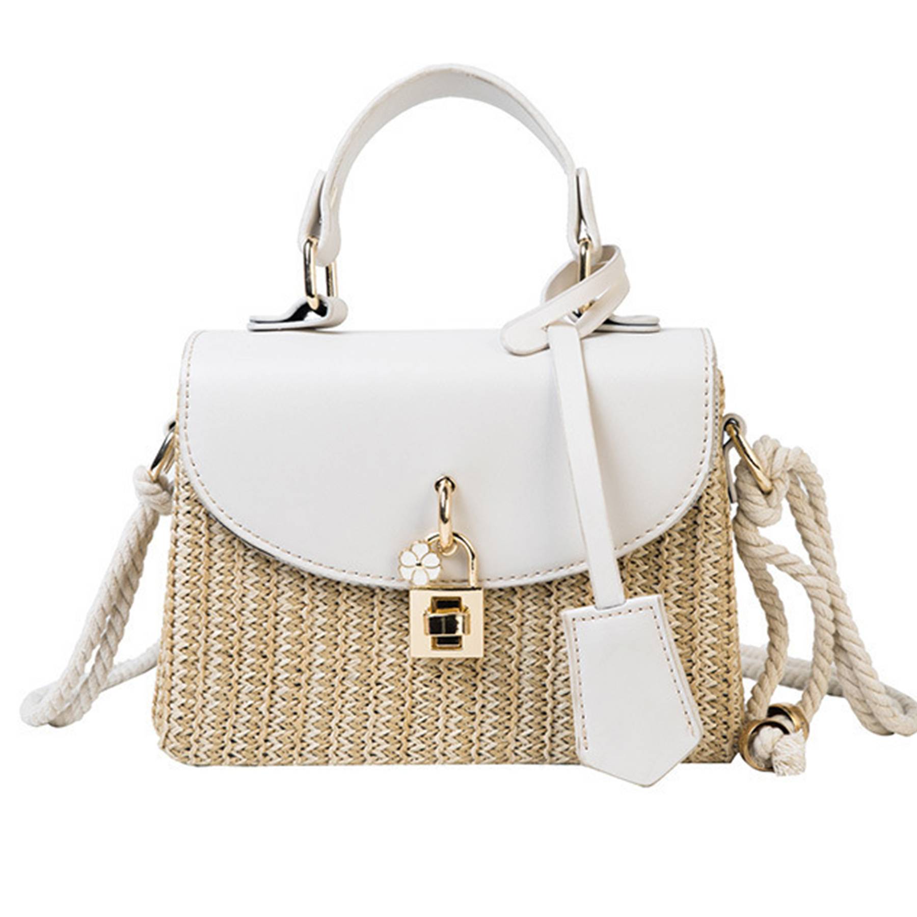 Jute/Burlap Straw Fashion Rattan Shoulder Cross-body bag 7
