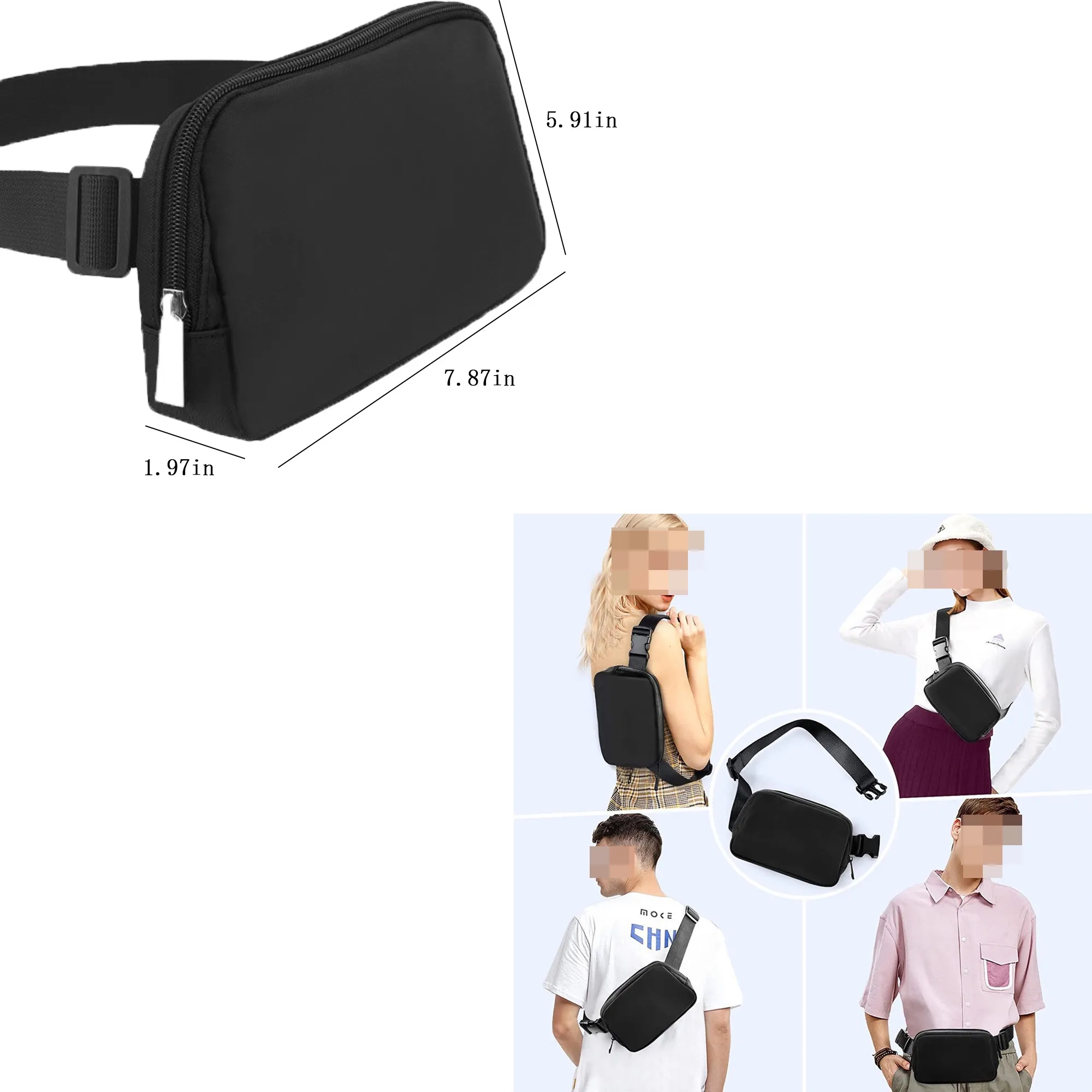 Custom Logo Crossbody Sports Waistpack 6
