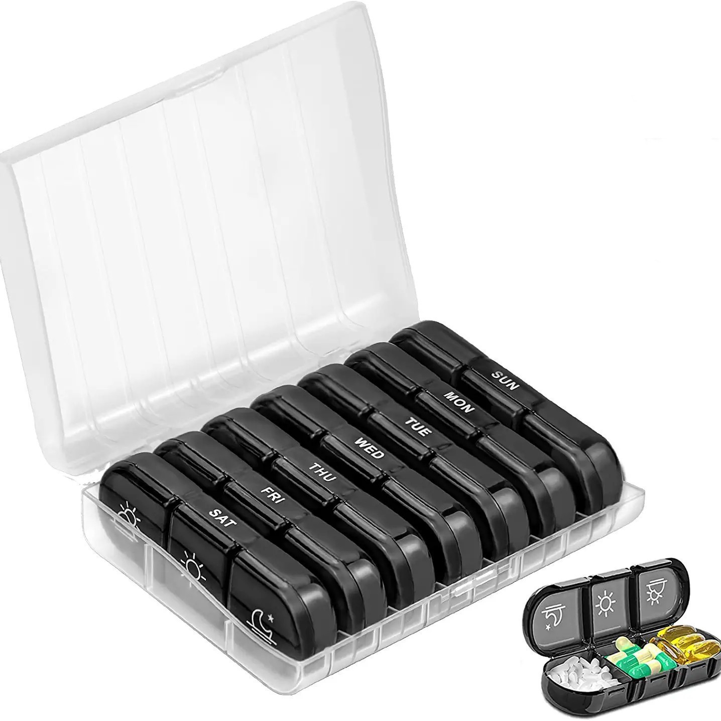 Seven Days 21 Classified Pill Boxes 5