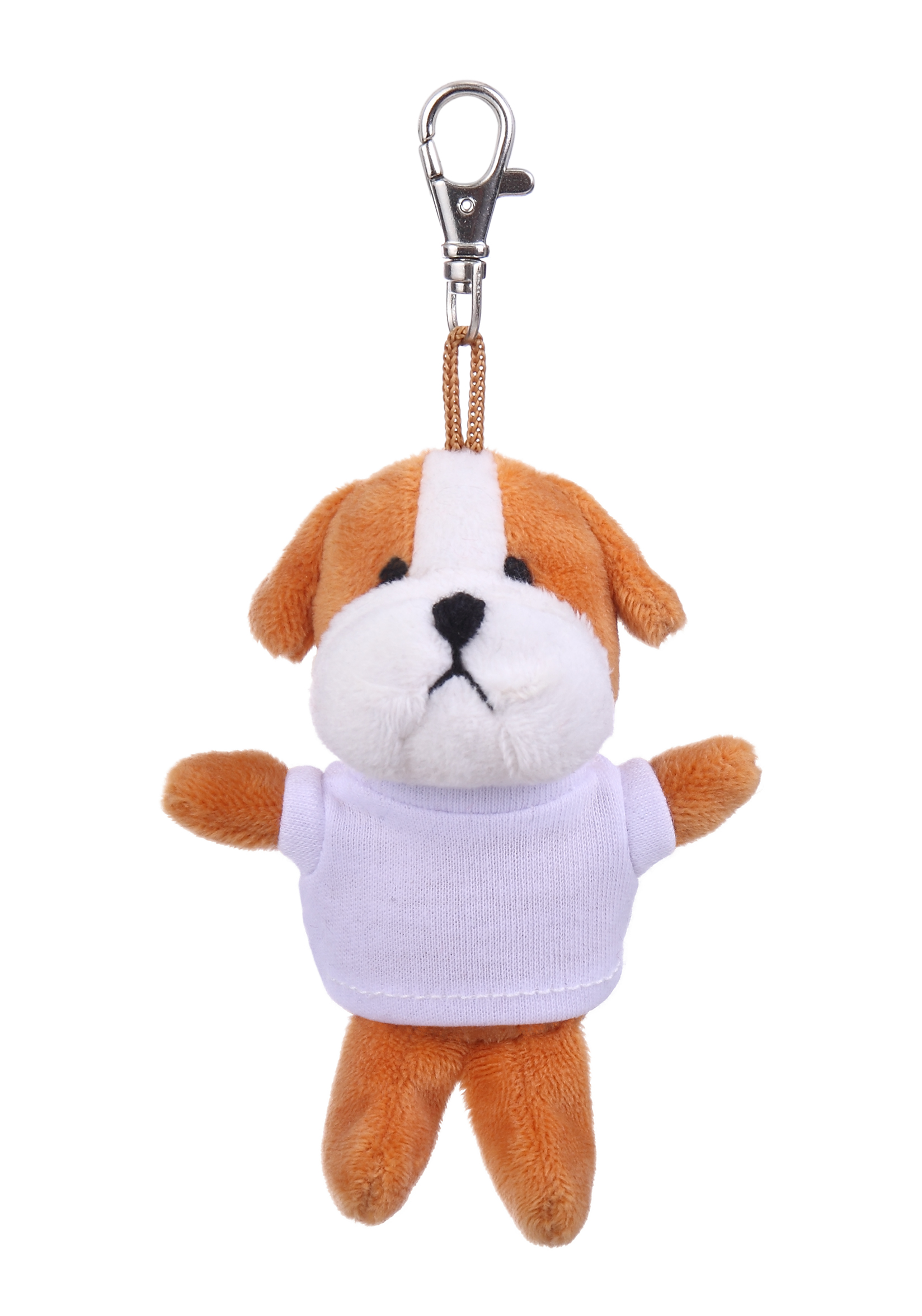 Soft Plush Bulldog Keychain with Tee 1