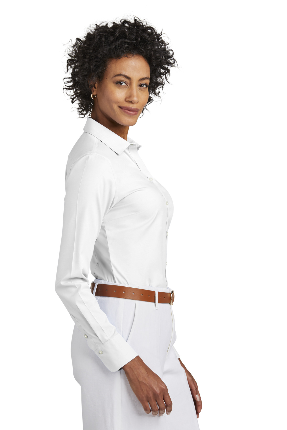 Brooks Brothers Women's Wrinkle-Free Stretch Pinpoint Shirt BB18001 17