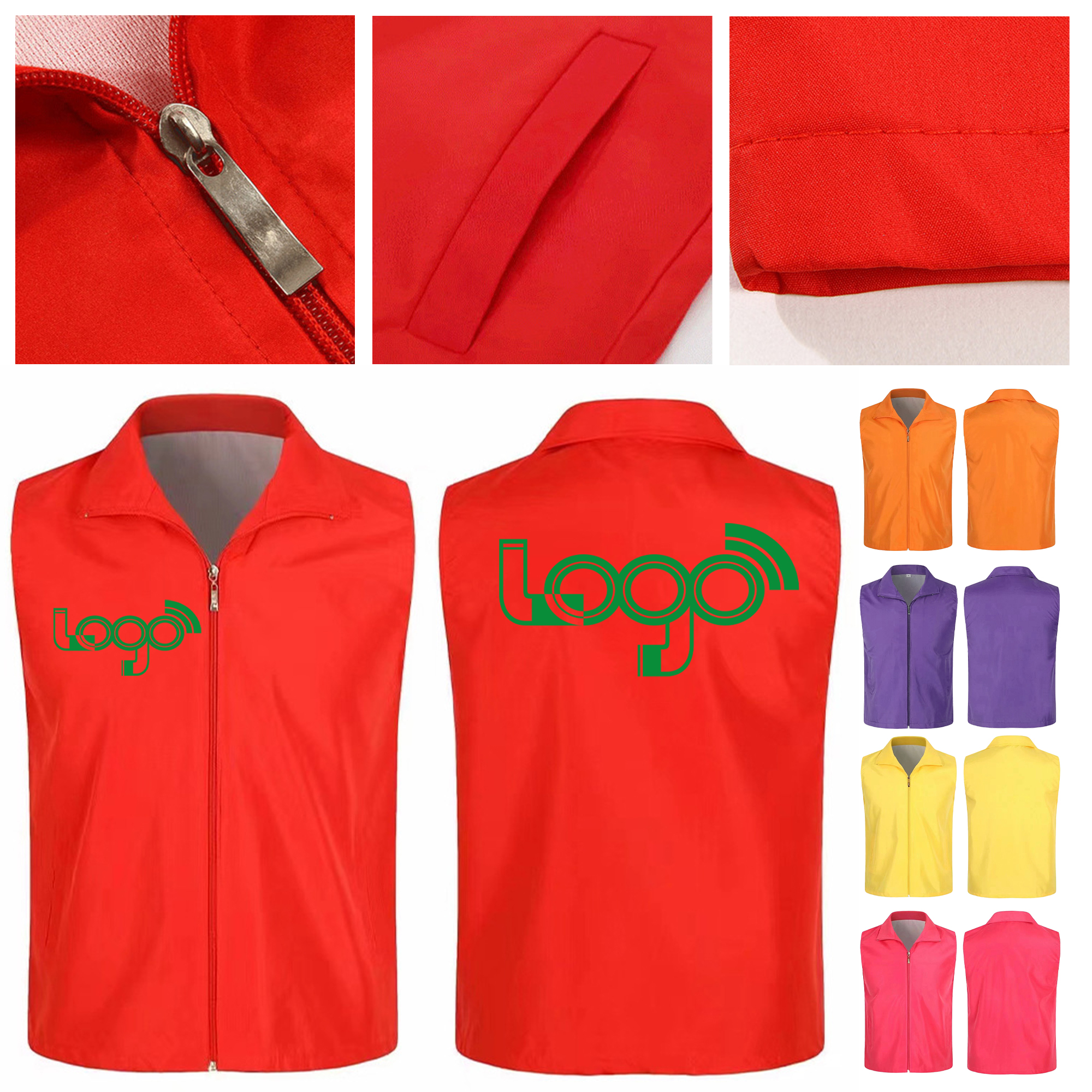 Customizable Volunteer Sleeveless Vest with Logo 1