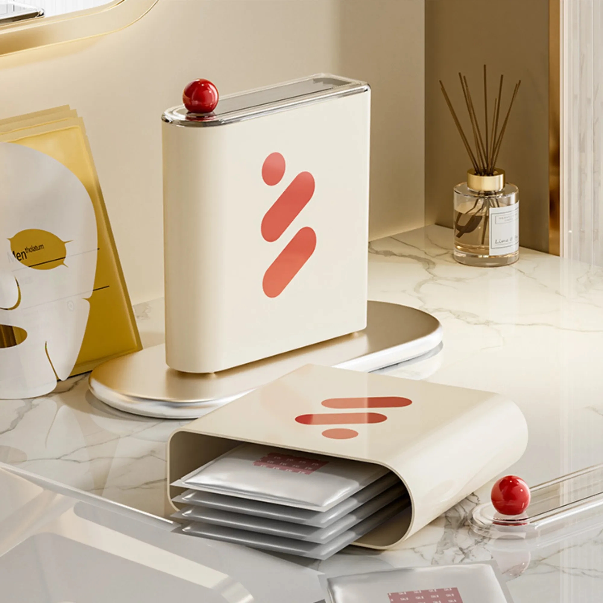 Face Mask Organizer Cosmetic Storage Box For Refrigerator 2