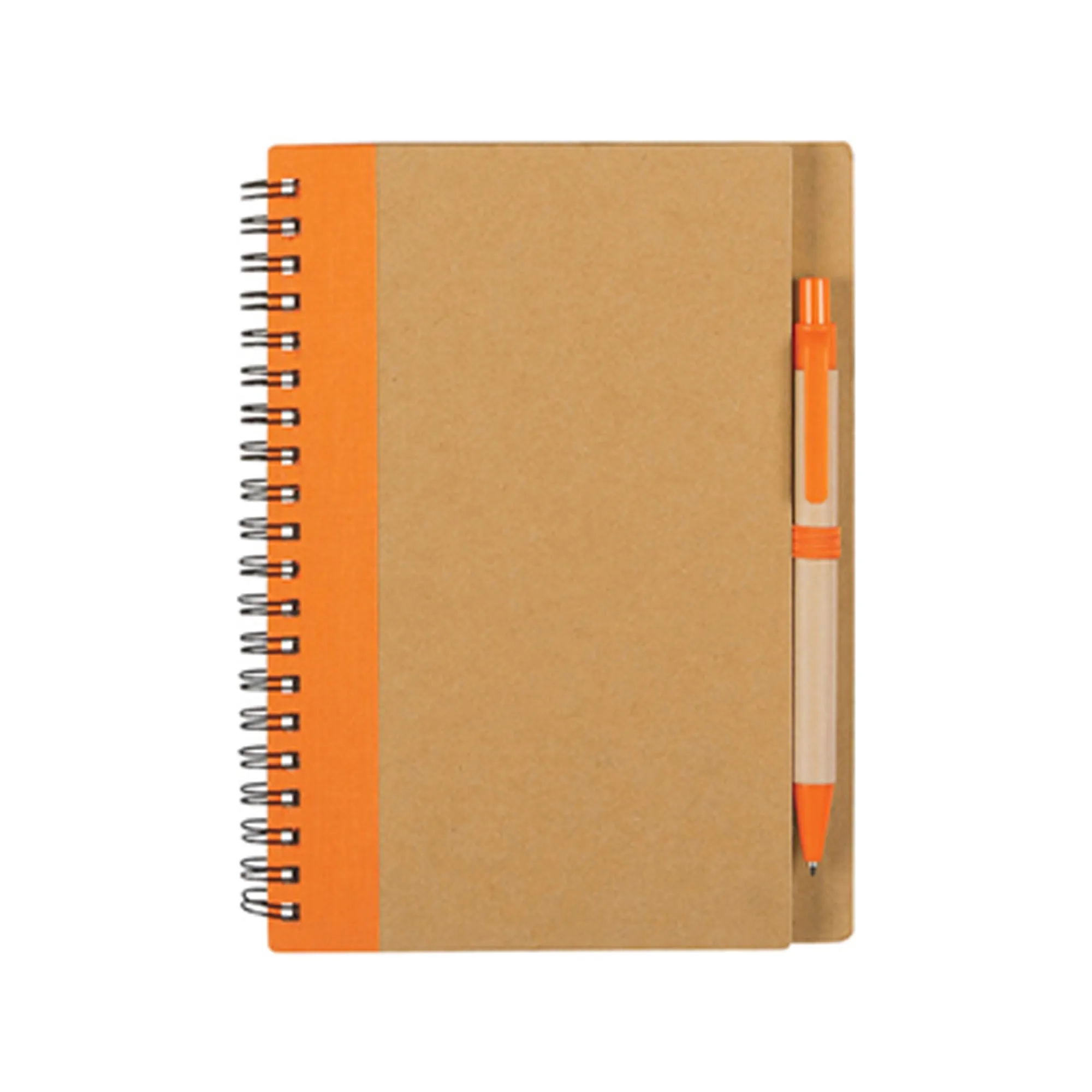 Classic Kraft Paper Notebook With Pen for Students 5" x 4.4" 9