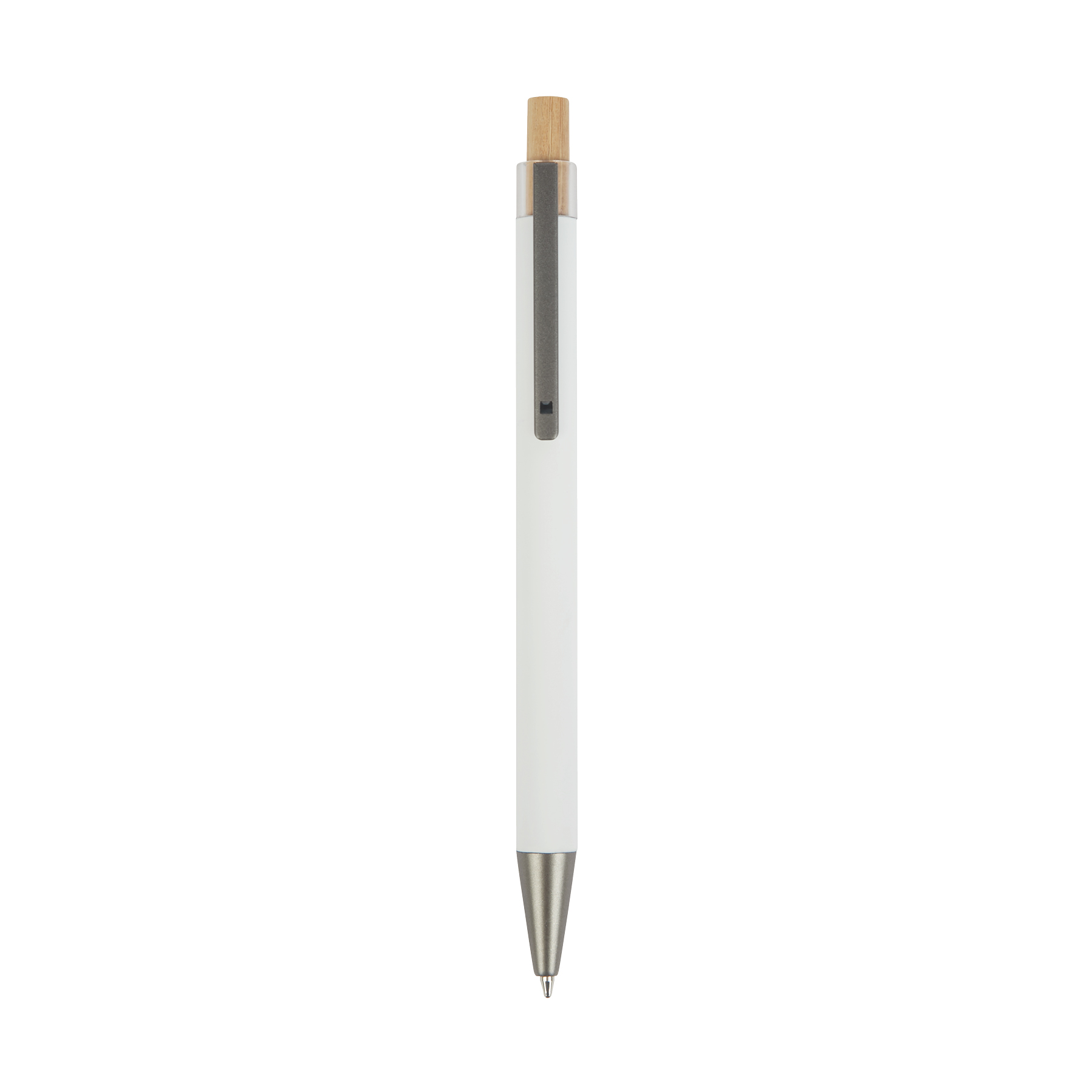 Arundi Recycled Aluminum Pen With Bamboo Plunger 35