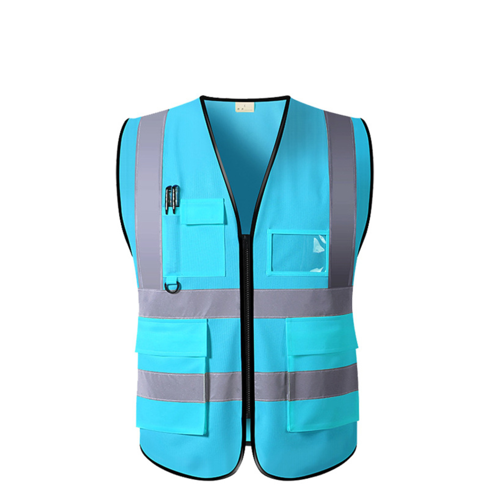 Zippered Utility Vest With Reflective Panels 8