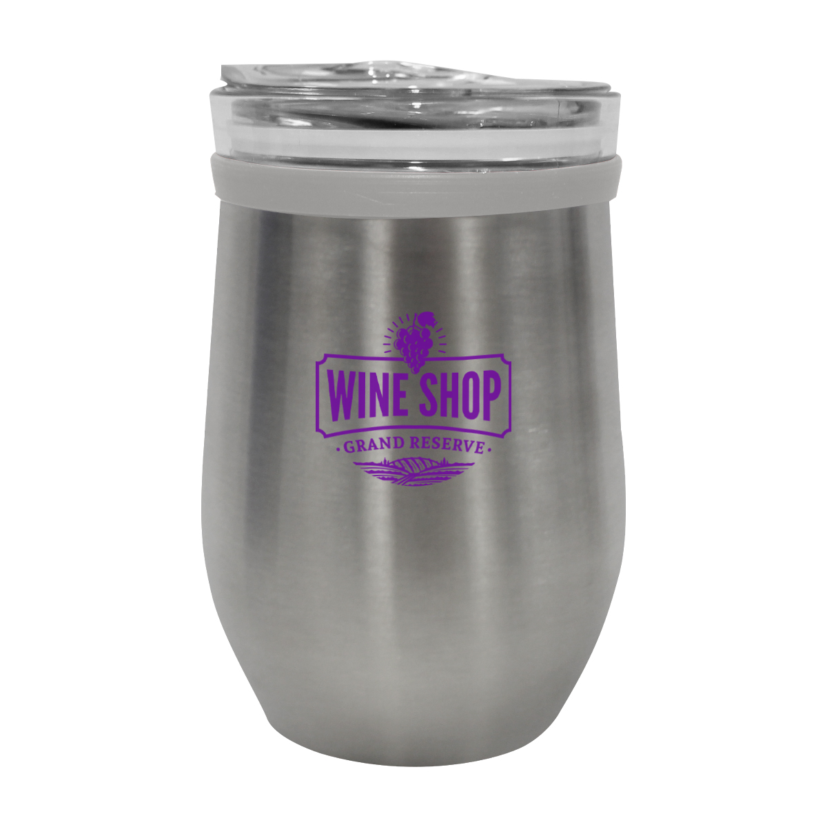 8 Oz. Glass And Stainless Steel Wine Tumbler 9