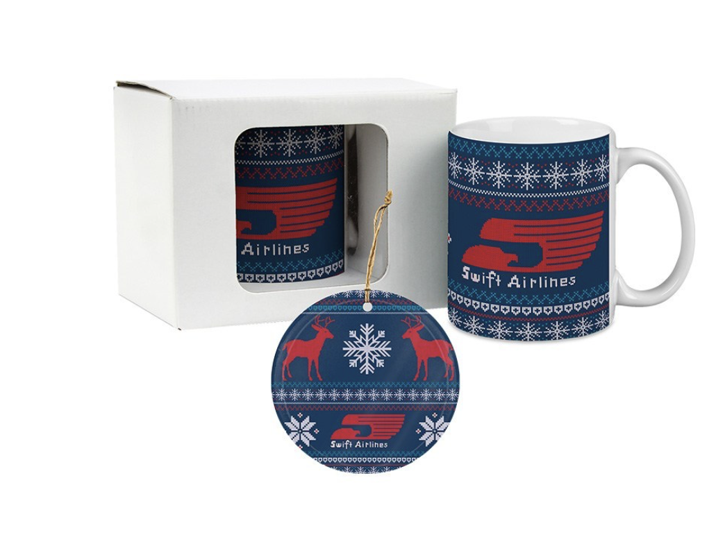 11 Oz. Classic White Mug & Ornament Gift Set