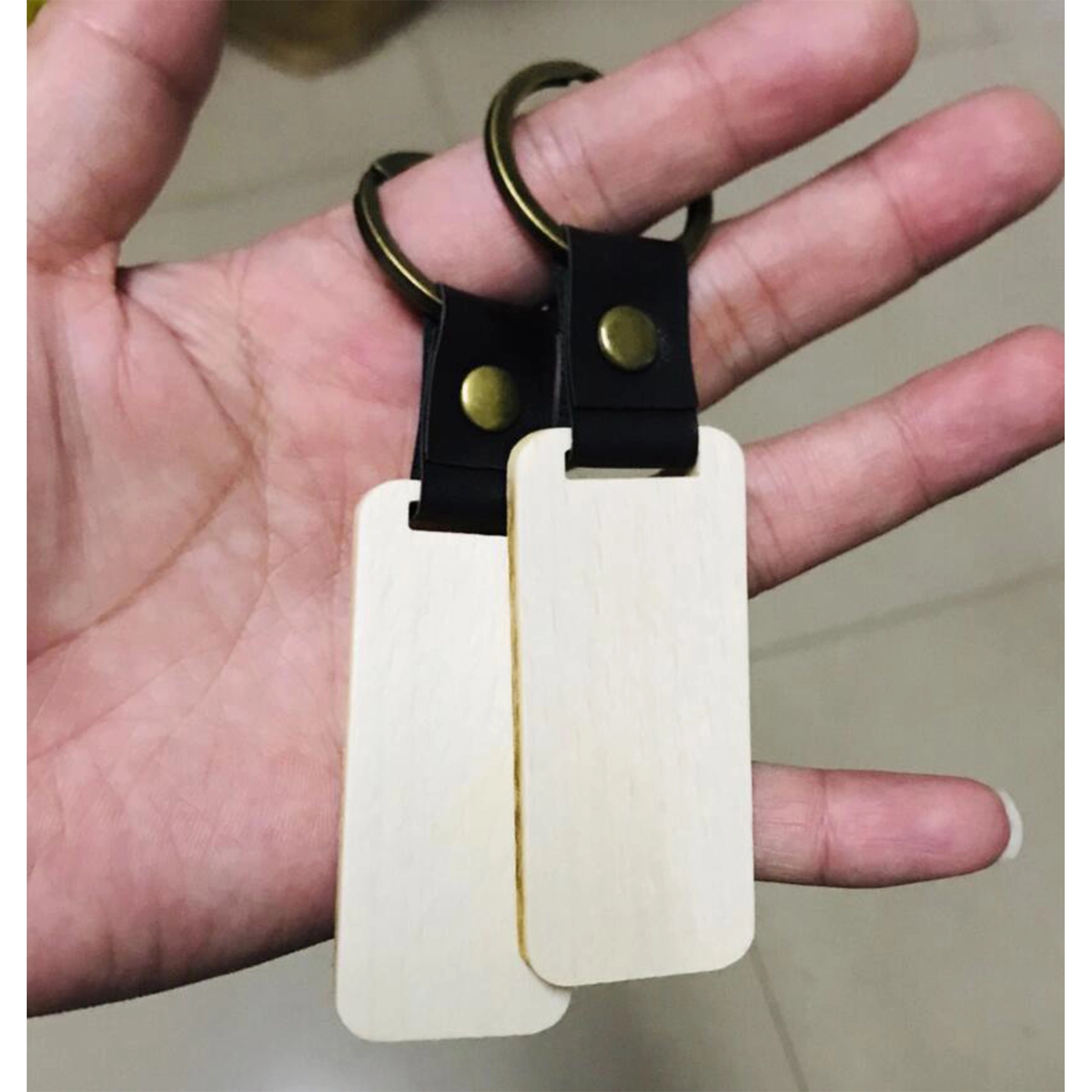 Wooden Key Chain  Anniversary Keychain 3
