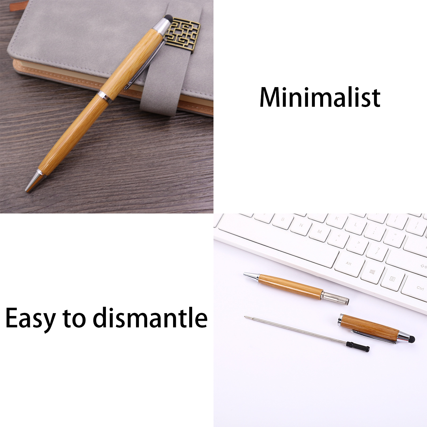 Bamboo Stylus Ballpoint Pen 6