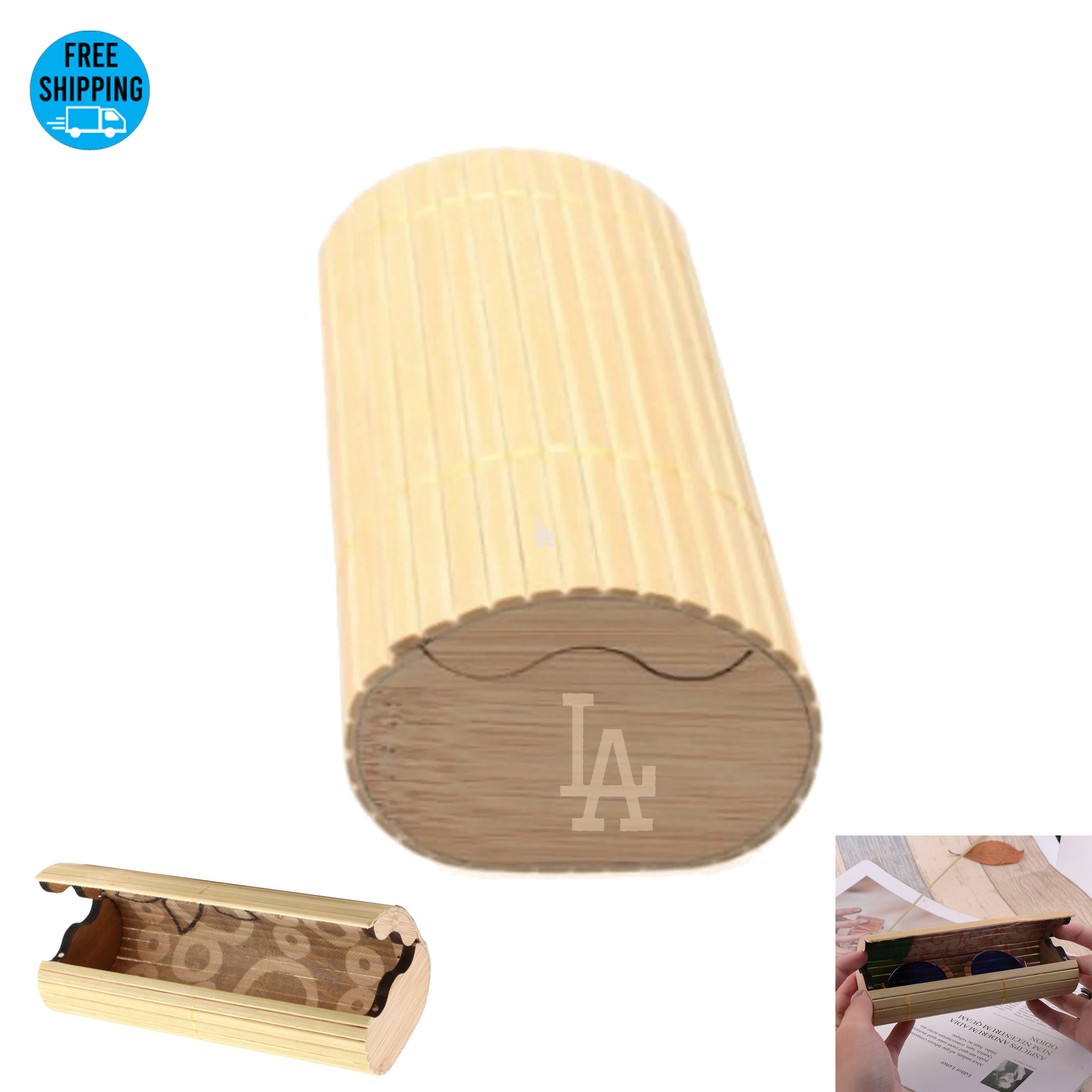 Vintage Bamboo Eyeglasses Case 2