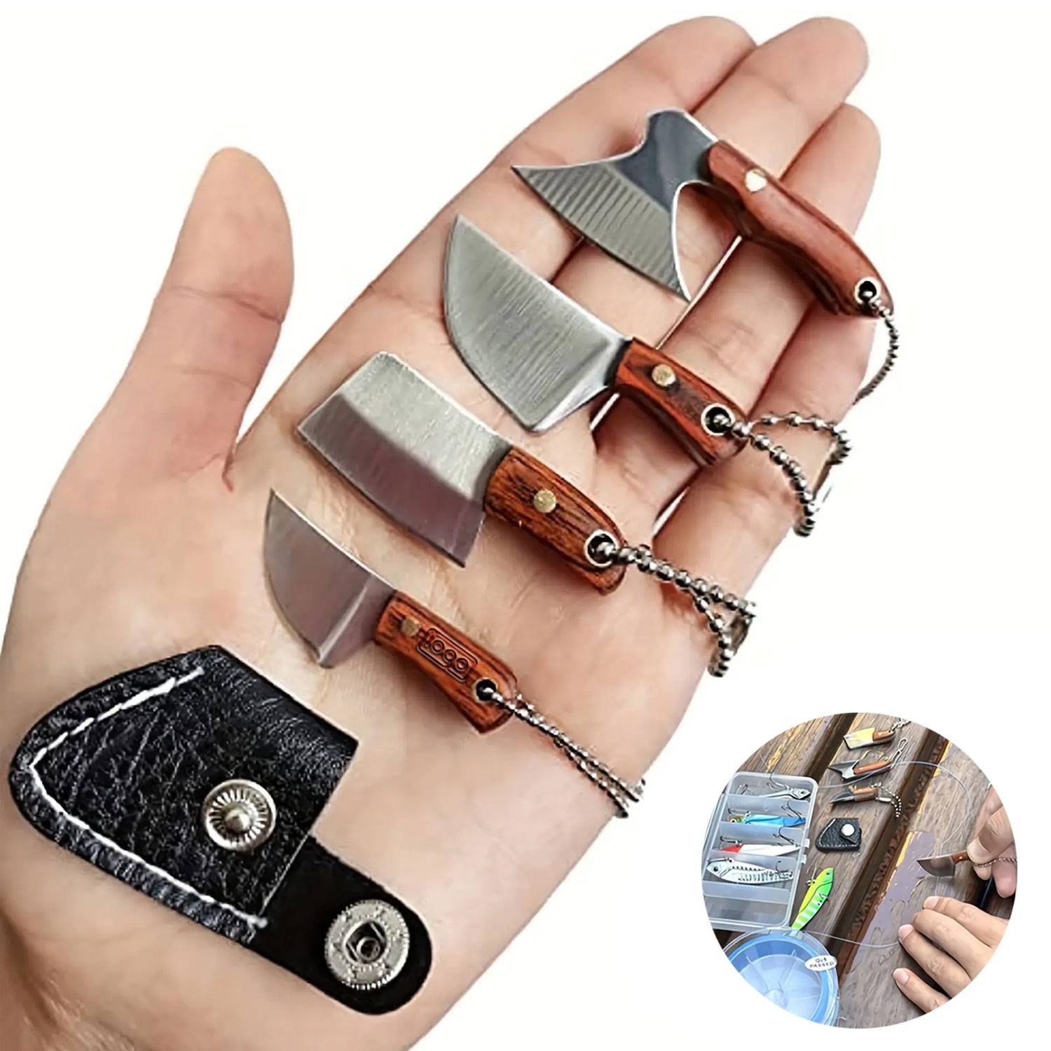 Mini Stainless Steel Knife Keychain 4