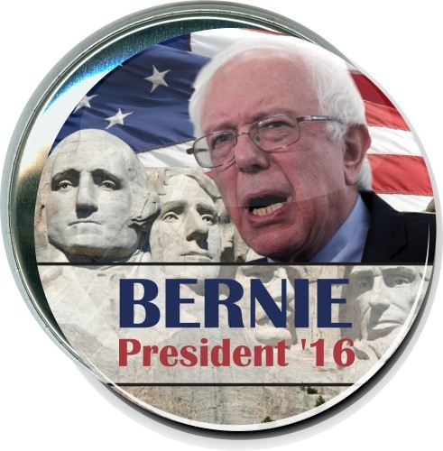Bernie President '16, Mt. Rushmore, Political Button