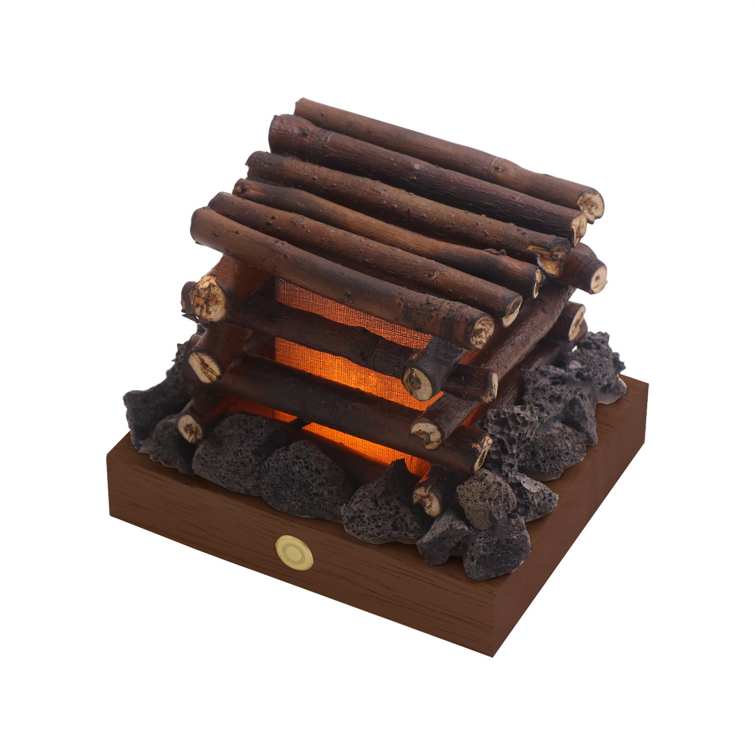 Wooden Flame Bonfire Burning White Noise Night Light 3