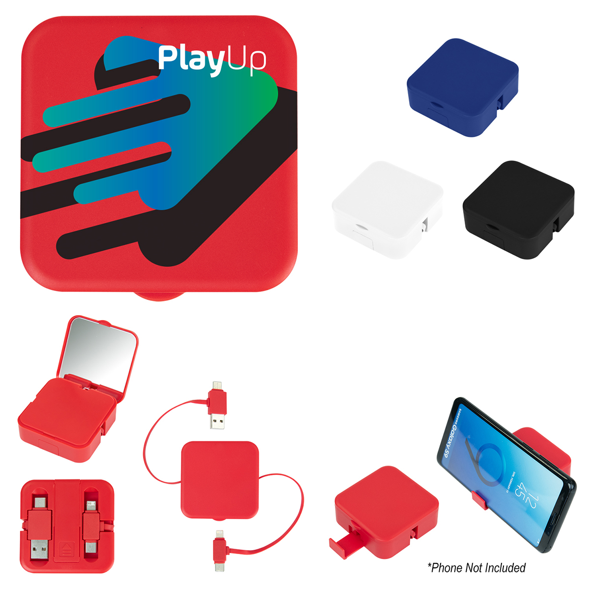 4-In-1 Charging Cable With Mirror & Phone Stand 1