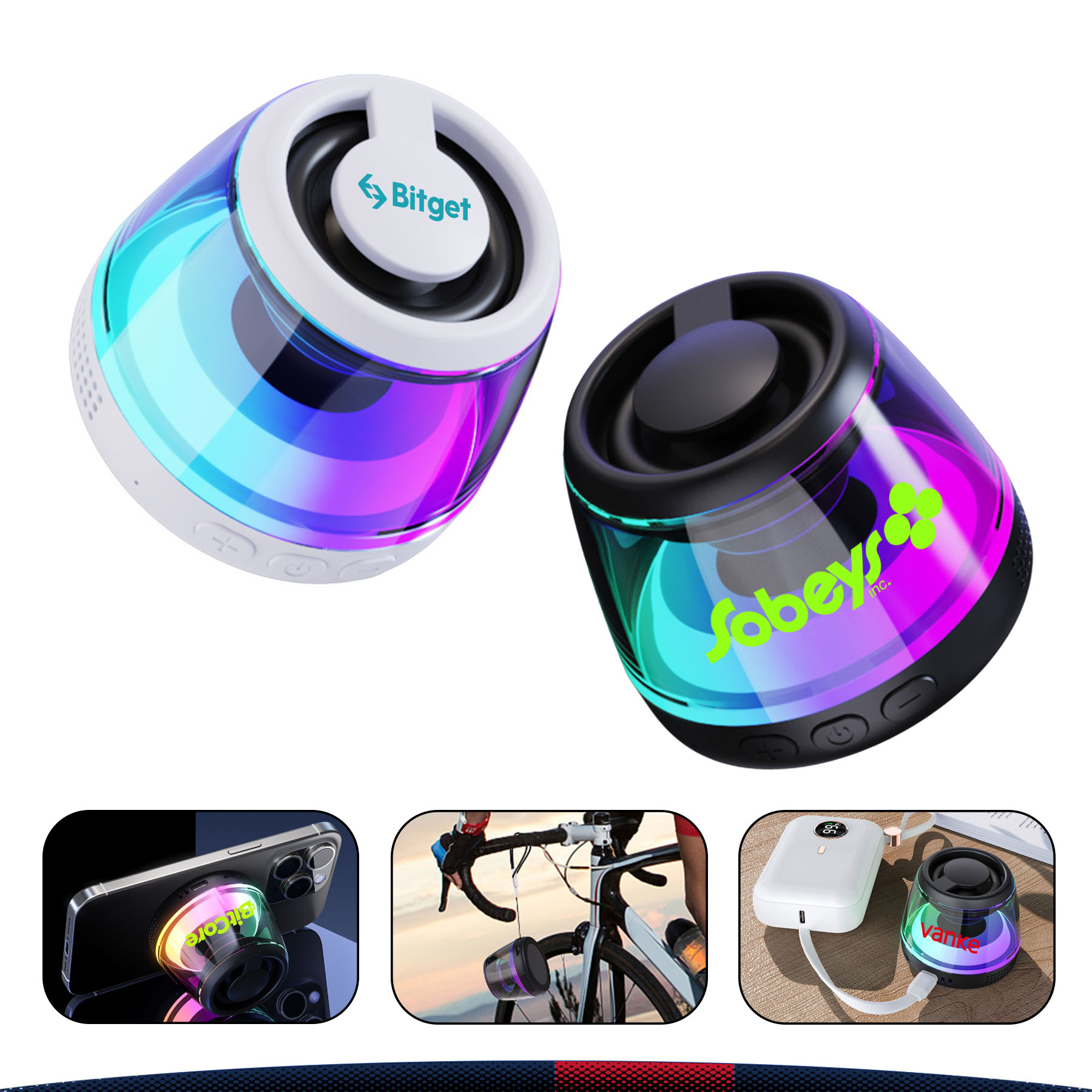 Clynto RGB Lighting Magnetic Bluetooth Speaker 2
