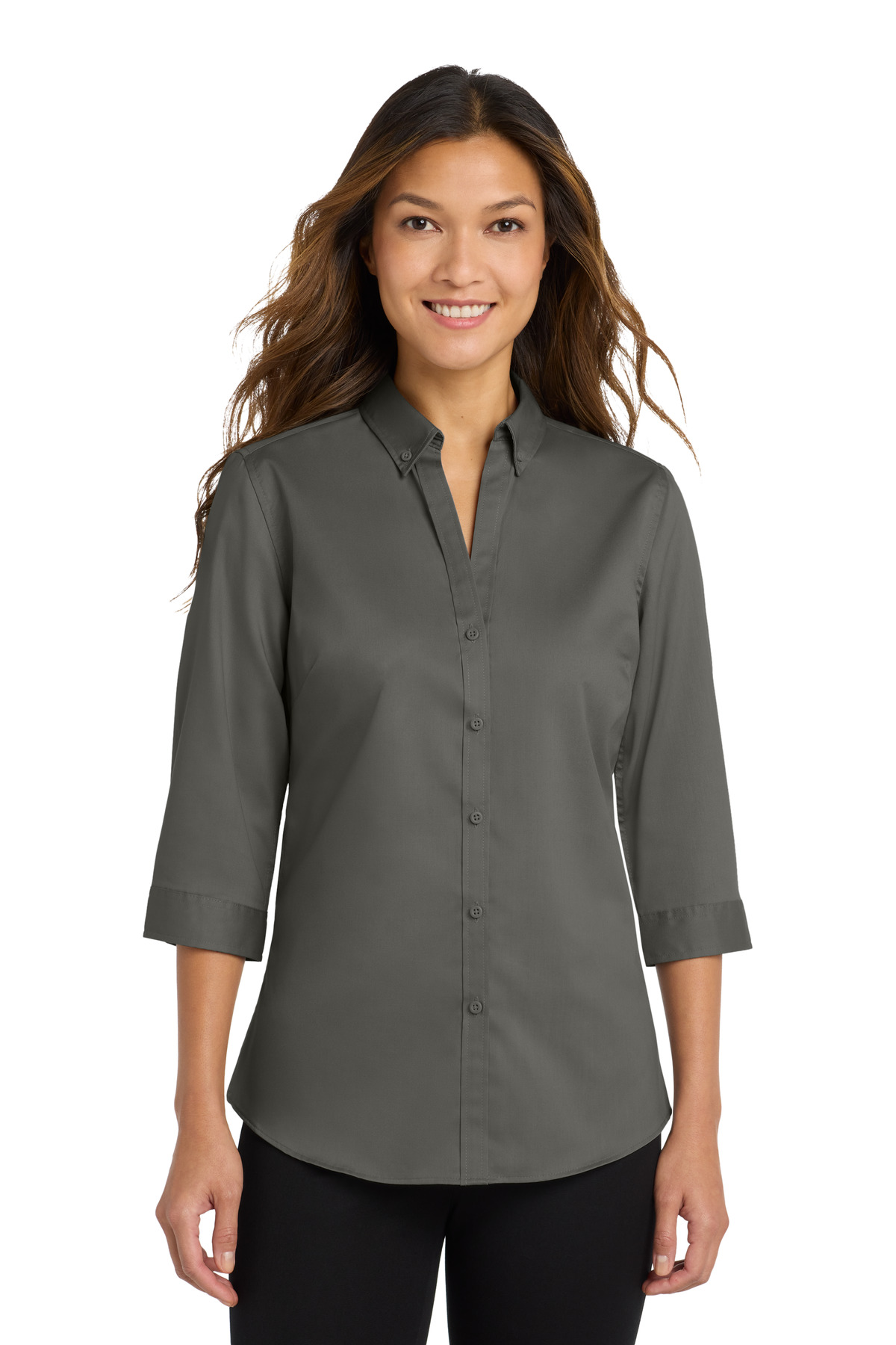 Port Authority Women's 3/4-Sleeve SuperPro Twill Shirt. L665 26