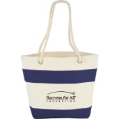 Capri Stripes 12oz Cotton Canvas Shopper Tote 7