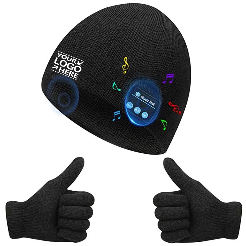 Bluetooth Beanie Hat and Gloves Set 2