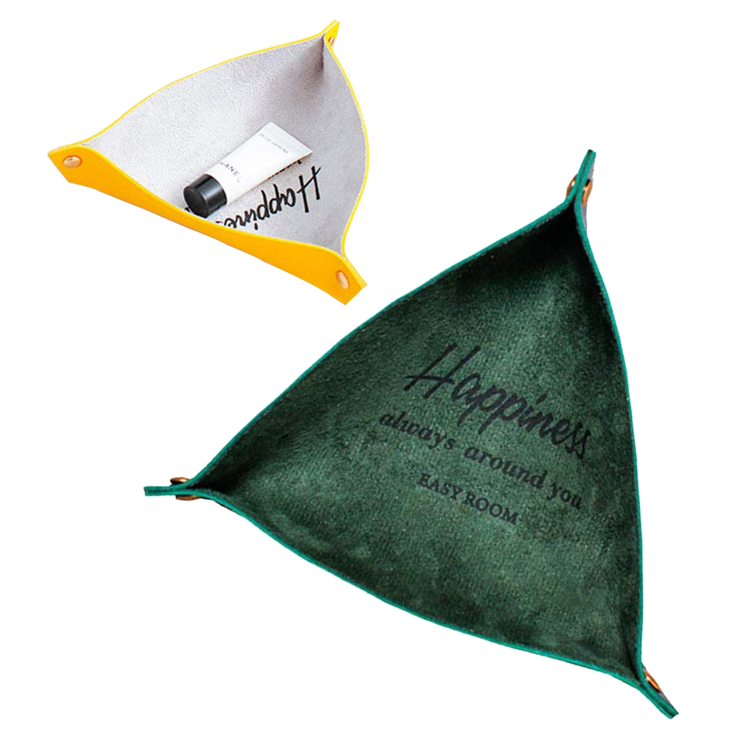 Leather Triangle Decorative Box 1