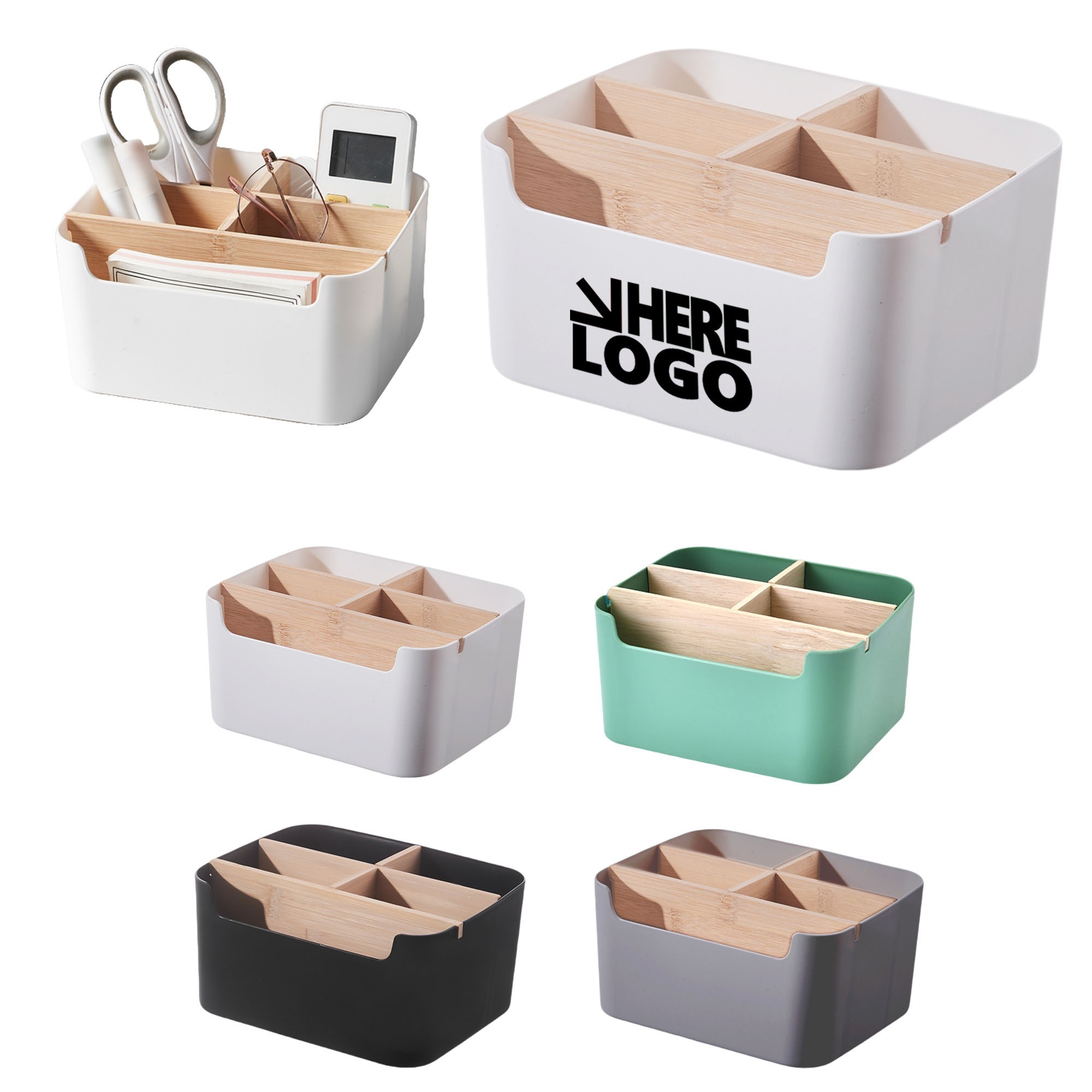 5 Compartments Table Storage Box 2