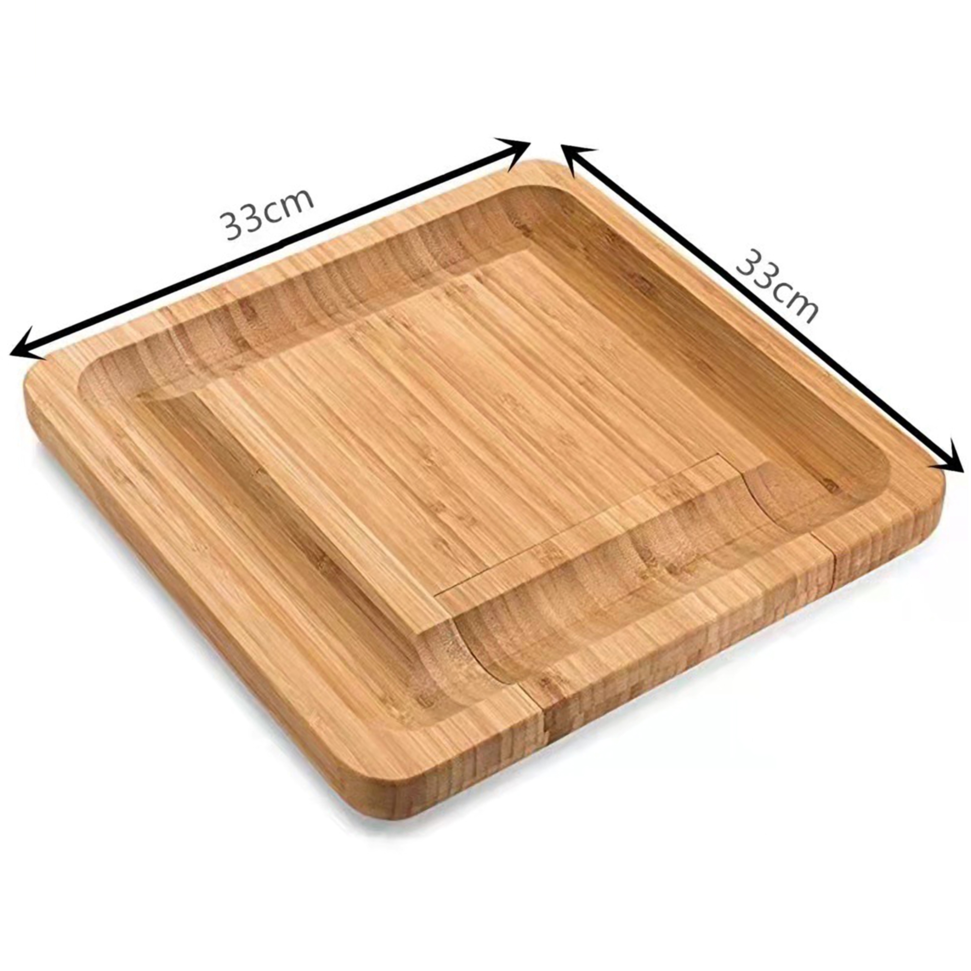 Bamboo Cheese Board w/Cutlery Drawer 3