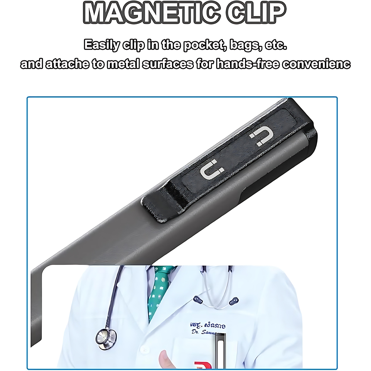 USB Rechargeable Pen Flashlight w/ Clip 5