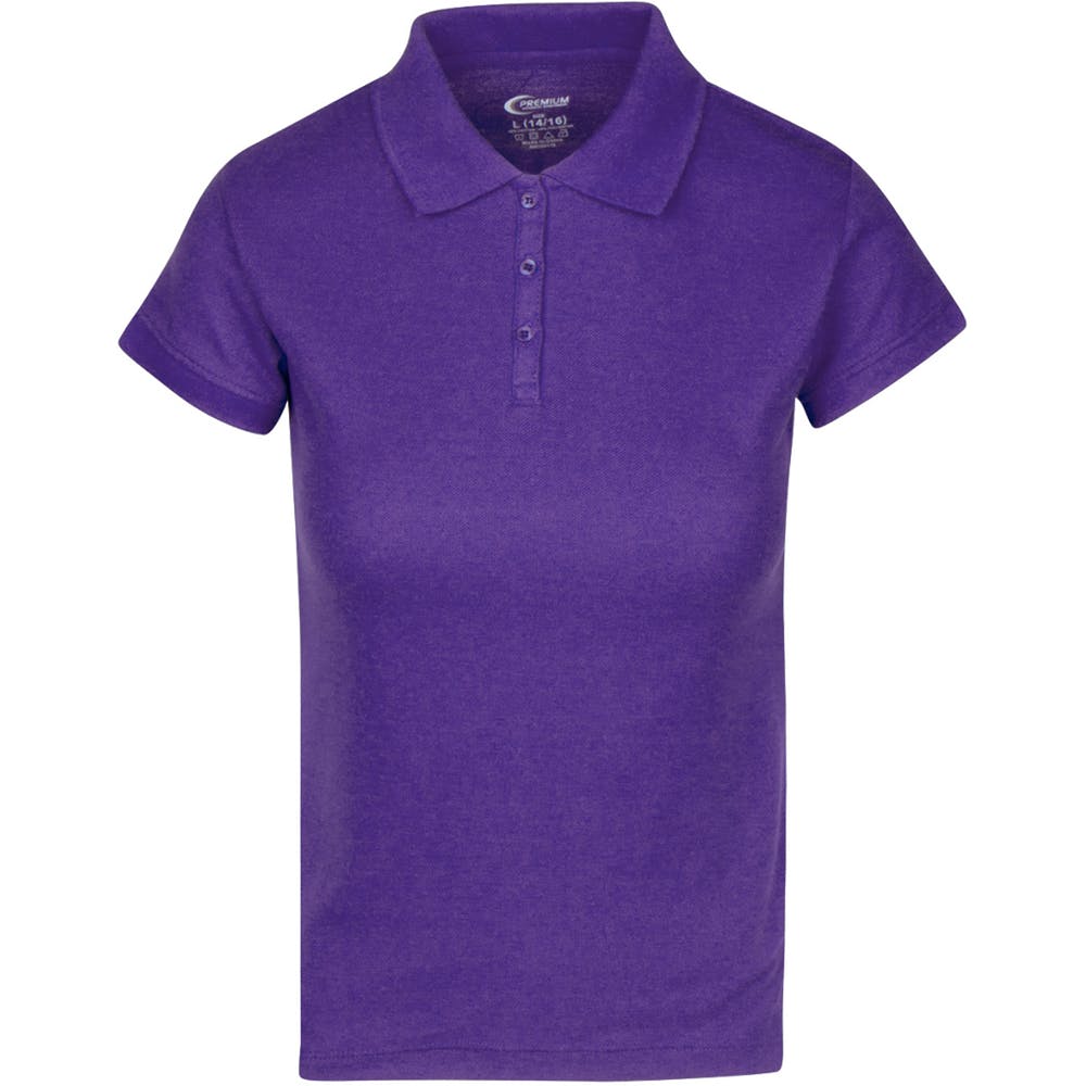 Juniors' Polo Uniform Shirts - Purple Size XL 2