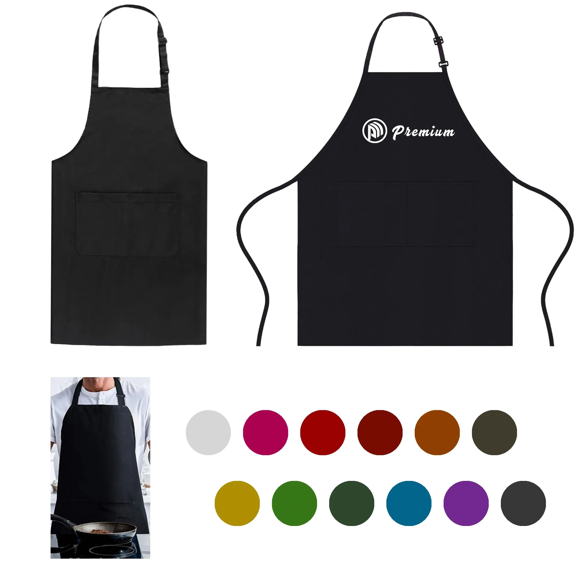 Polyester Bib Chef Apron 3