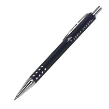 Apollo Ball Point Pen - Black with Chrome Trim 1