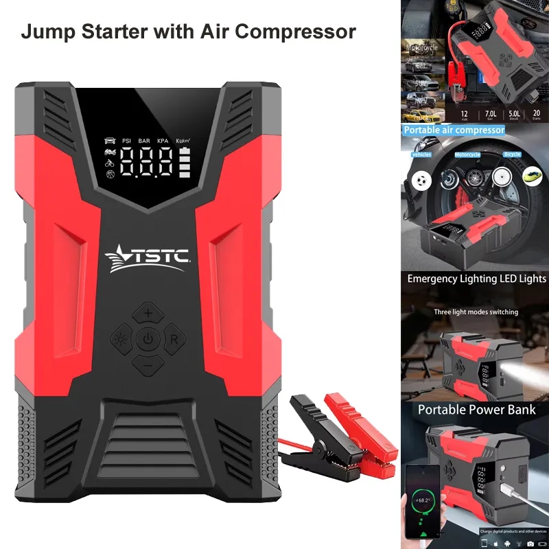 15000mAh Jump Starter w/ 150PSI Digital Auto Tire Inflator 3