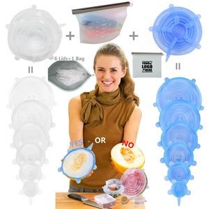 7 In 1 Silicone Food Storage Cover Lids With Reusable Bag 14