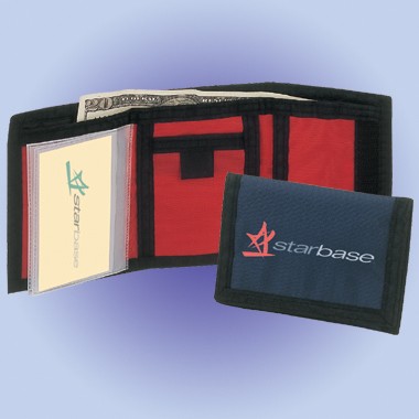 Nylon Tri-Fold Wallet With a Coin Compartment 2