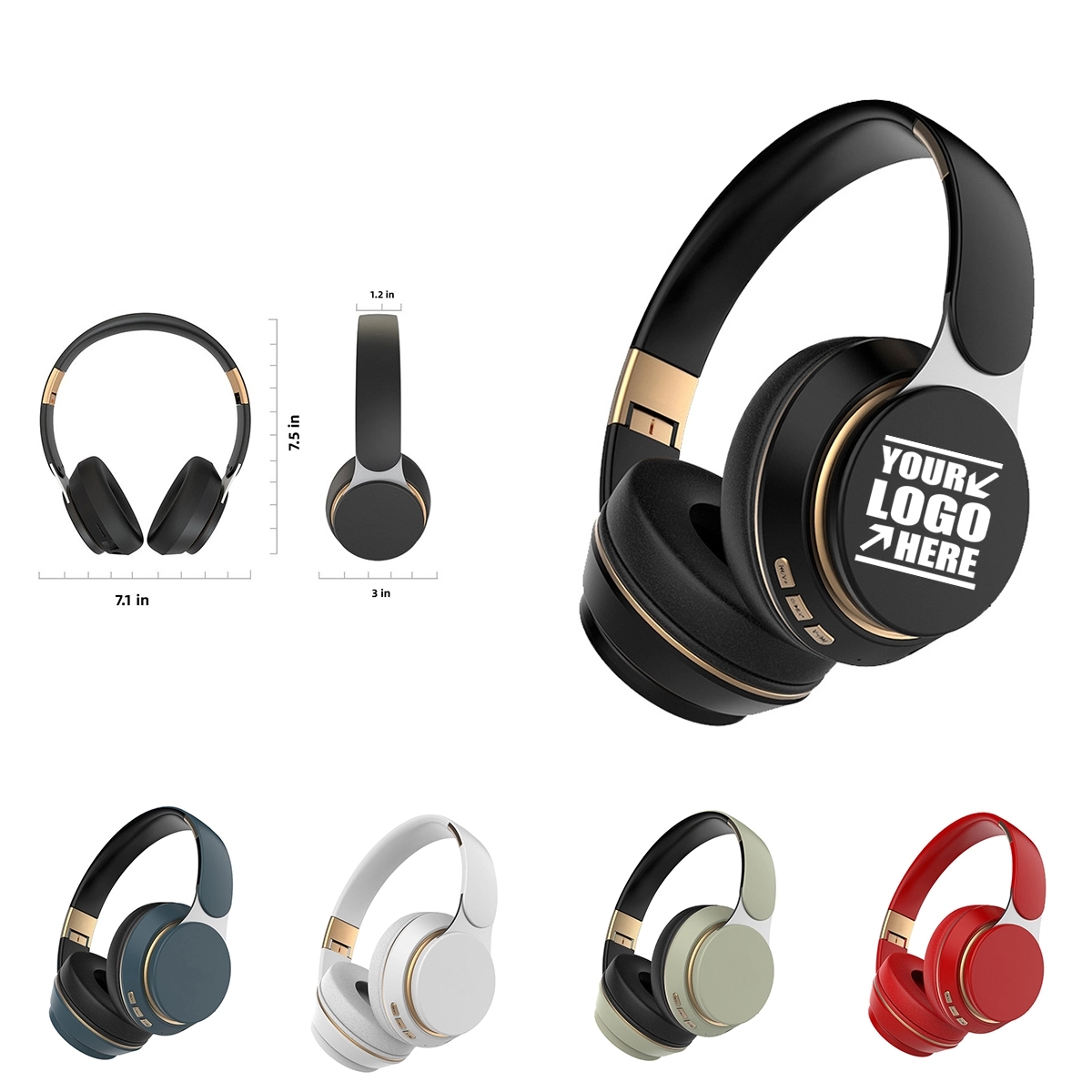 Wireless Heavy Bass Bluetooth Headset Folding Telescopic 4