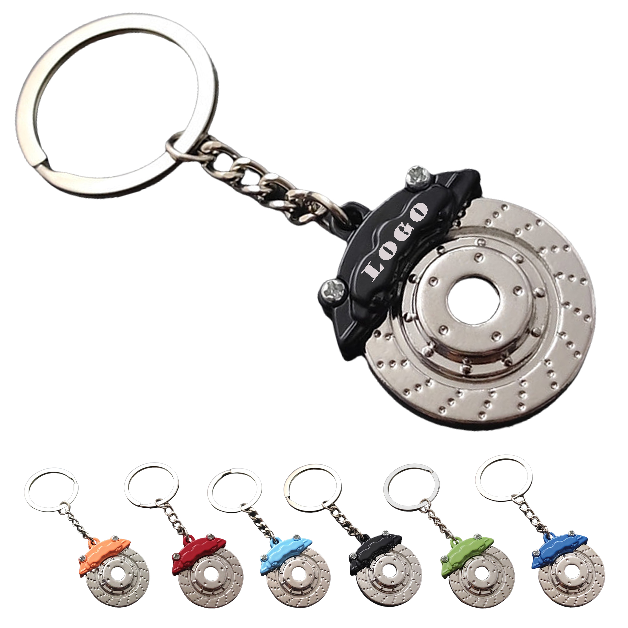 Colorful Zinc Alloy Car Caliper Keychain MOQ50 1