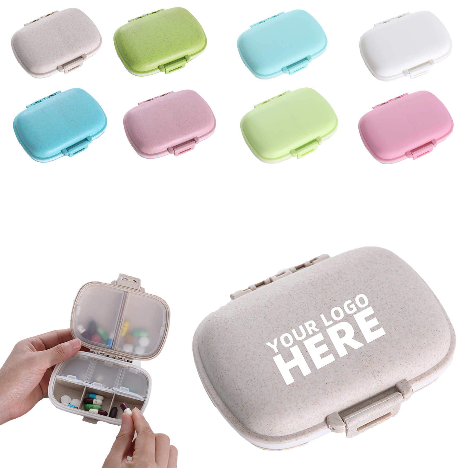 8 Compartments Portable Pill Case 2