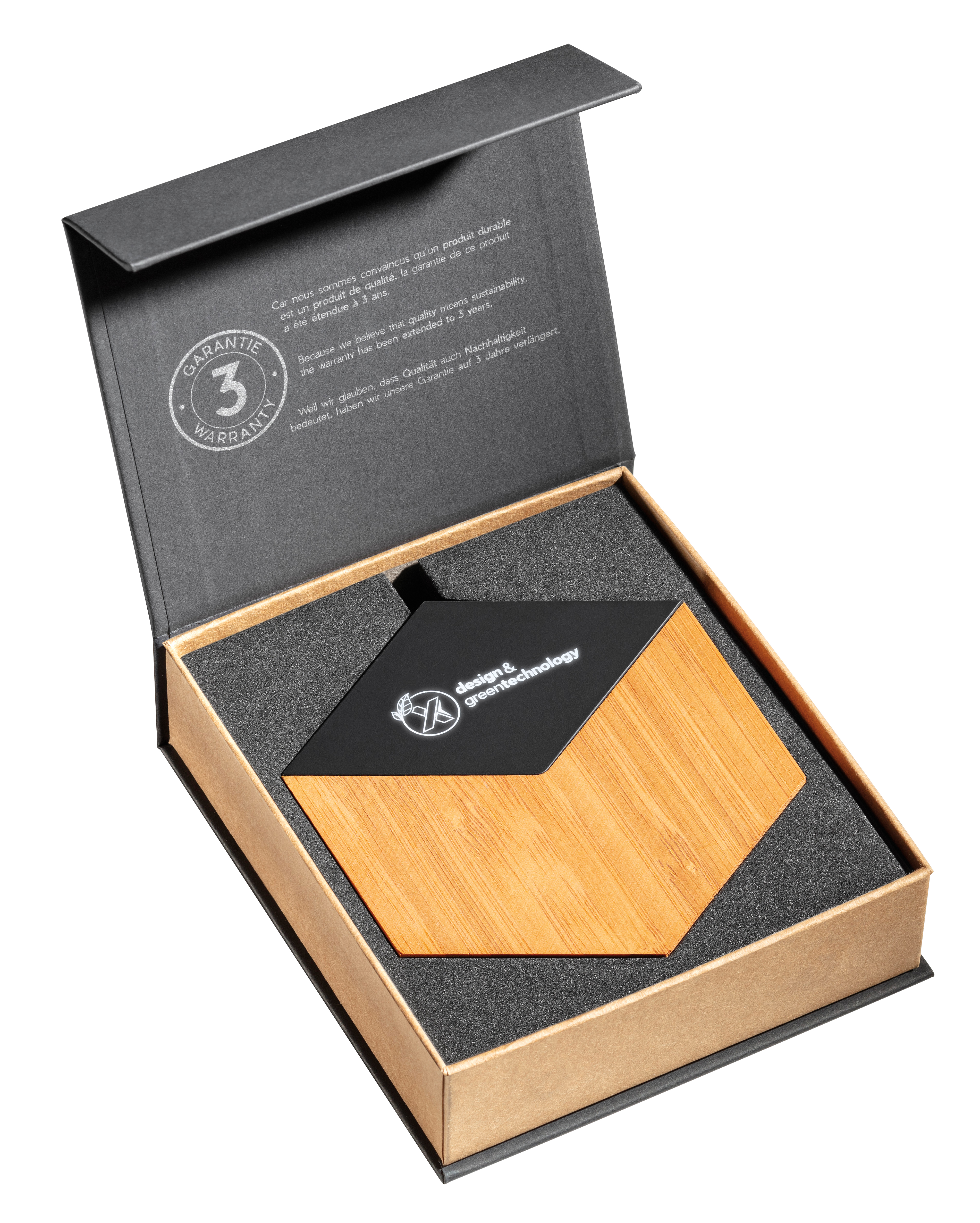 SCX Innovative Design™ Bamboo 10W Hexa Wireless Charger 4