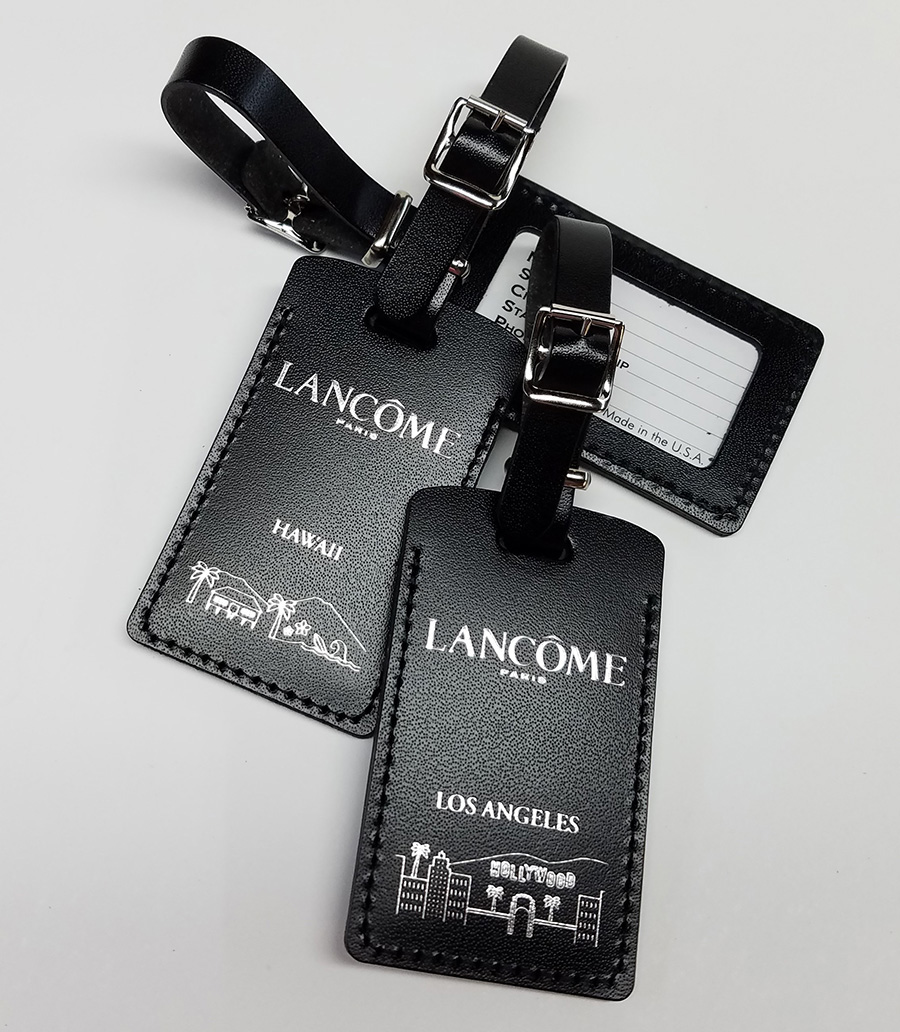 DEBOSSING & HOT STAMP Genuine Leather Luggage Tag. 2